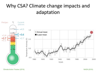 Evidence- and risk-based planning for a climate-smart agriculture