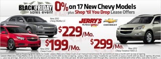 Shop til you Drop Lease Offers at Jerry's Chevrolet