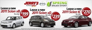 Spring Sales Event at Jerry's Scion in Baltimore, Maryland