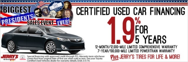 Herb Connolly Chevy >> Certified Used Car Financing at Jerrys Toyota in Baltimore, Maryland Herb Connolly Chevy >> Certified Used Car Financing at Jerrys Toyota in Baltimore, Maryland