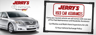 Jerry's Toyota Used Assurances in Baltimore, Maryland