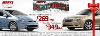 12 Days of Deals at Jerry's Toyota in Baltimore, Maryland