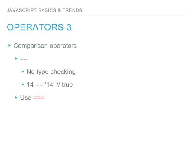 JavaScript Basics and Trends | PPTX