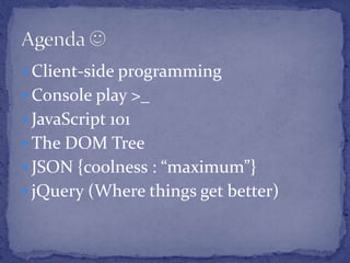 JavaScript Basics - GameCraft Training | PPT