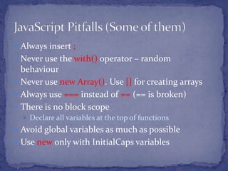 JavaScript Basics - GameCraft Training | PPT