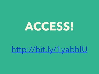 ACCESS!
http://bit.ly/1yabhlU
 
