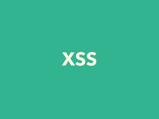 XSS
 