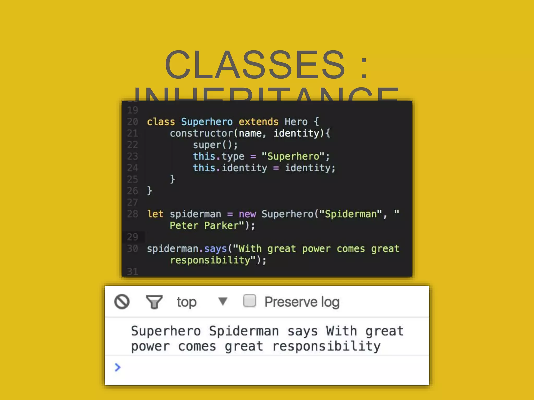 CLASSES :
INHERITANCE
 