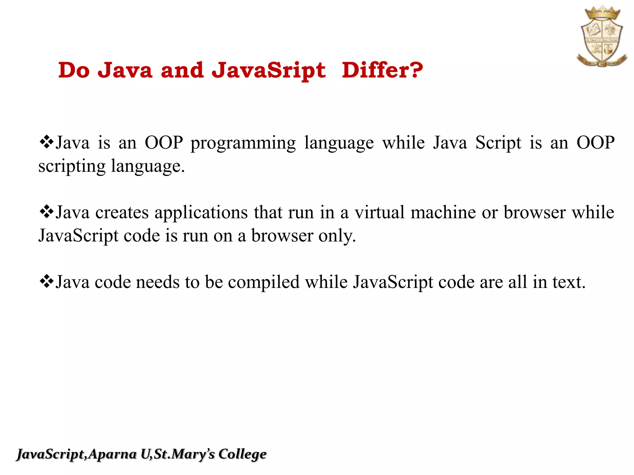 Computer Science:JavaScript | PPT