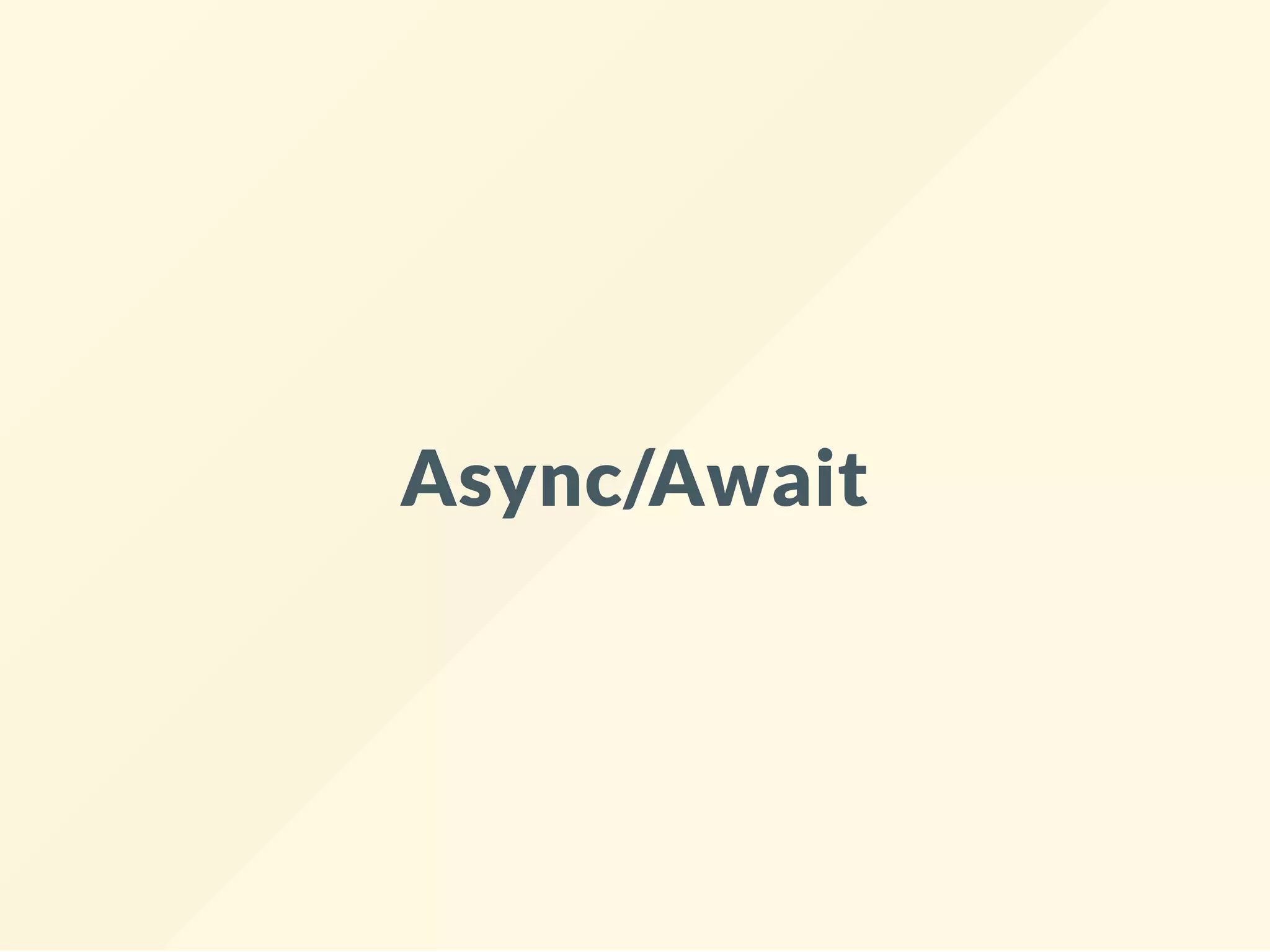 Async/Await 