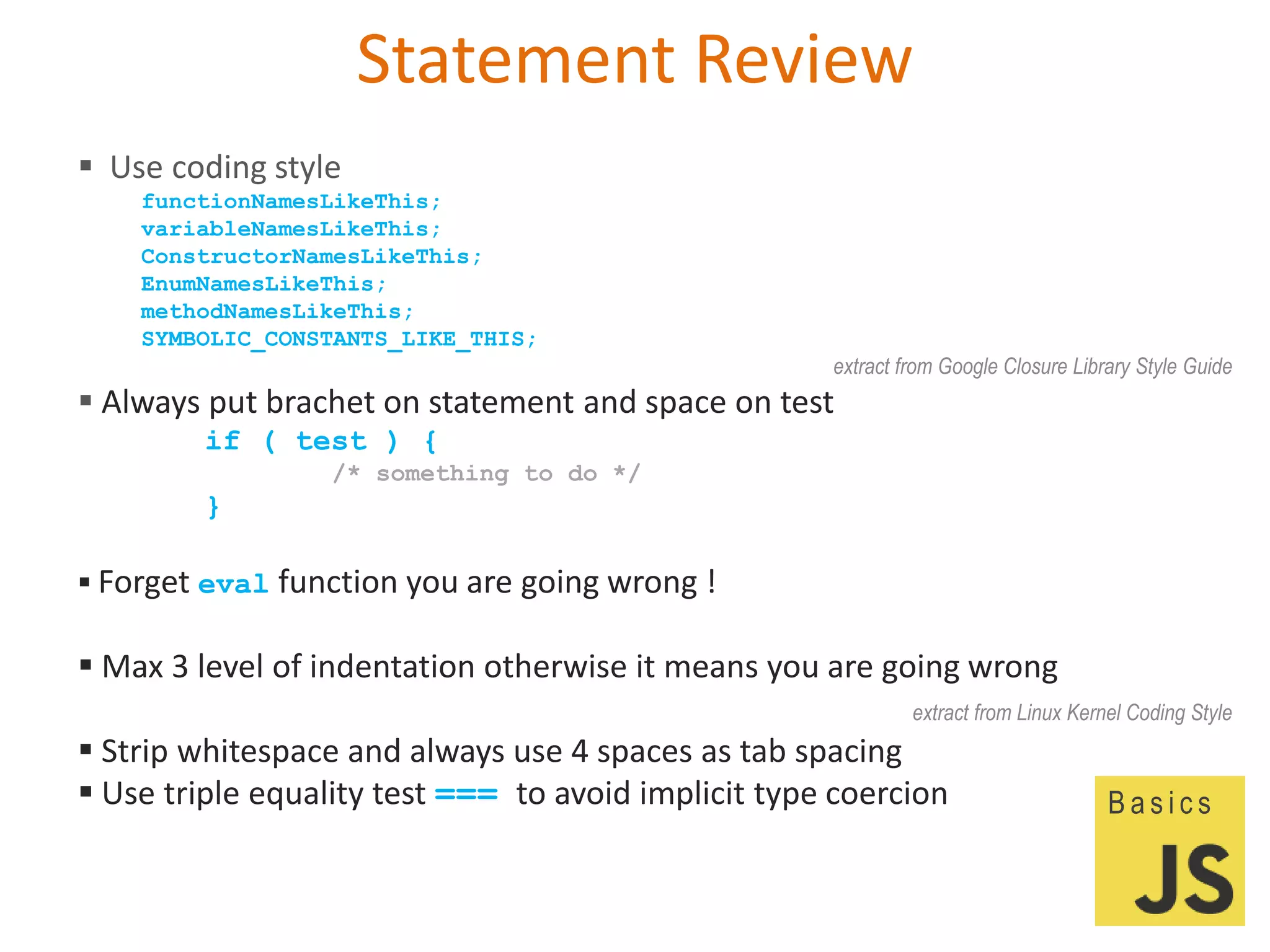 JS Basics | PPT | Free Download