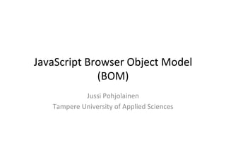 JavaScript and BOM events | PDF
