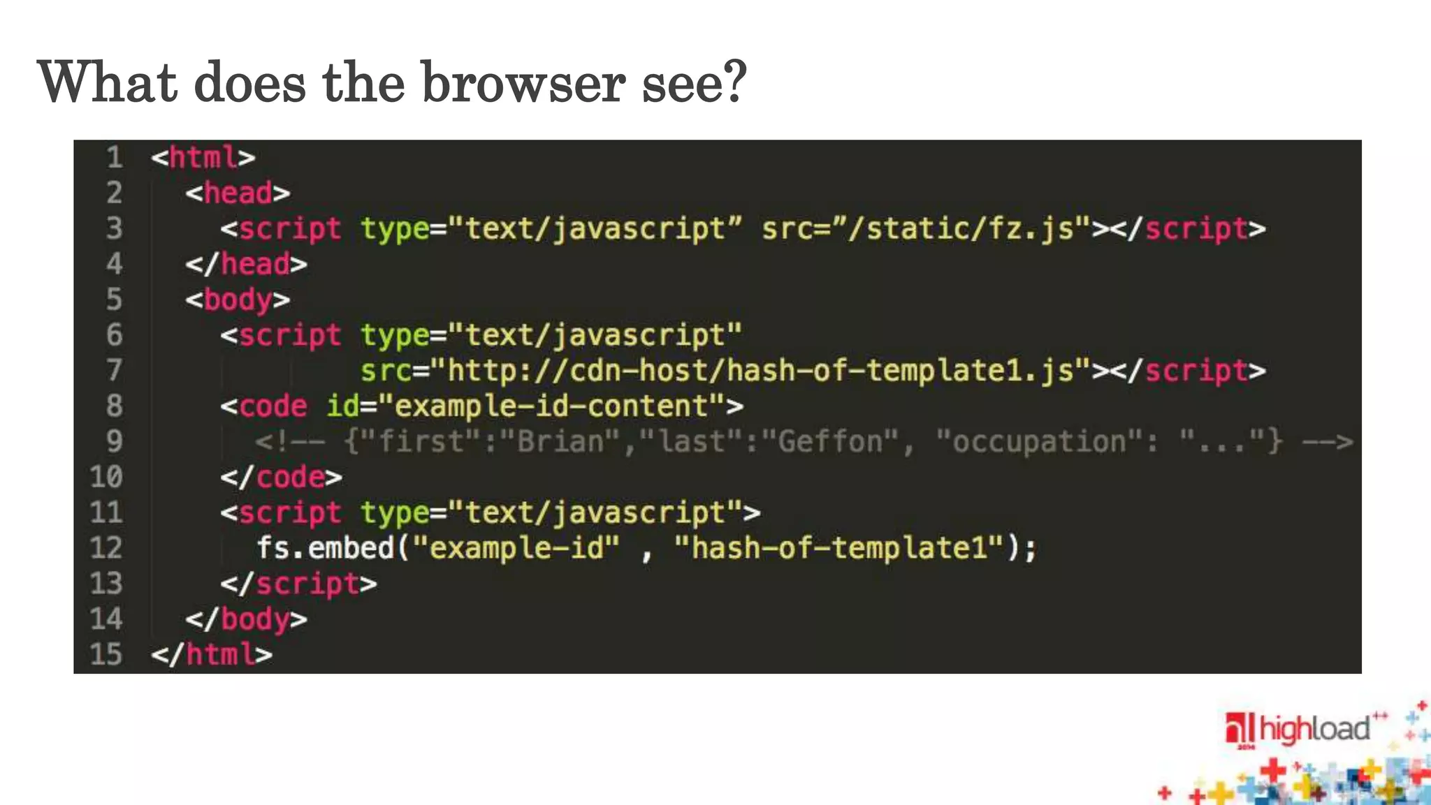 What does the browser see? 
 