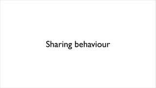 Sharing behaviour
 