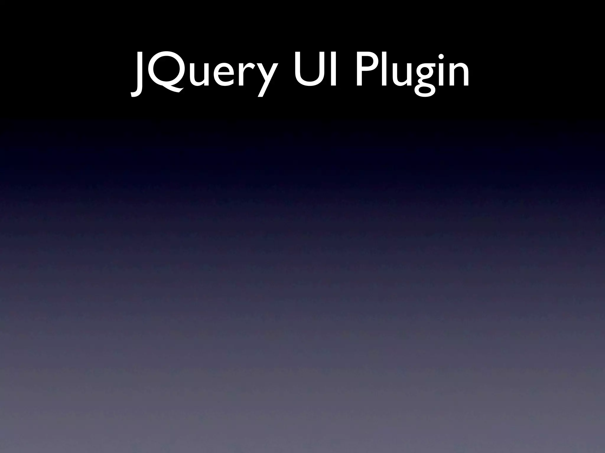 JQuery UI Plugin 