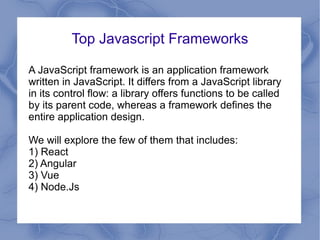 Js frameworks | PPT