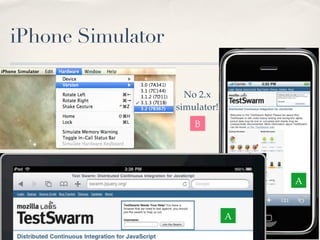 iPhone Simulator
No 2.x
simulator!
B
A
A
 