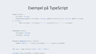 Exempel på TypeScript
 
