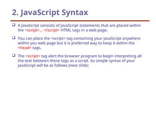 java script programming slide 1 from tn state | PPT
