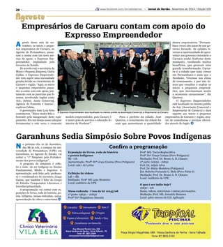 20 
www.facebook.com/Jornaldosertao — Jornal do Sertão - Novembro de 2014 / Edição 105 
Empresários de Caruaru contam com ...