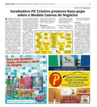 Jornal do Sertão - Novembro de 2014 / Edição 105 — www.facebook.com/Jornaldosertao 9 
Incubadora PE Criativo promove bate-...