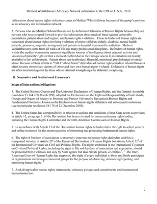 Medical Whistleblower Advocacy Network submission to the UPR on U.S.A. 2010


Information about human rights violations co...
