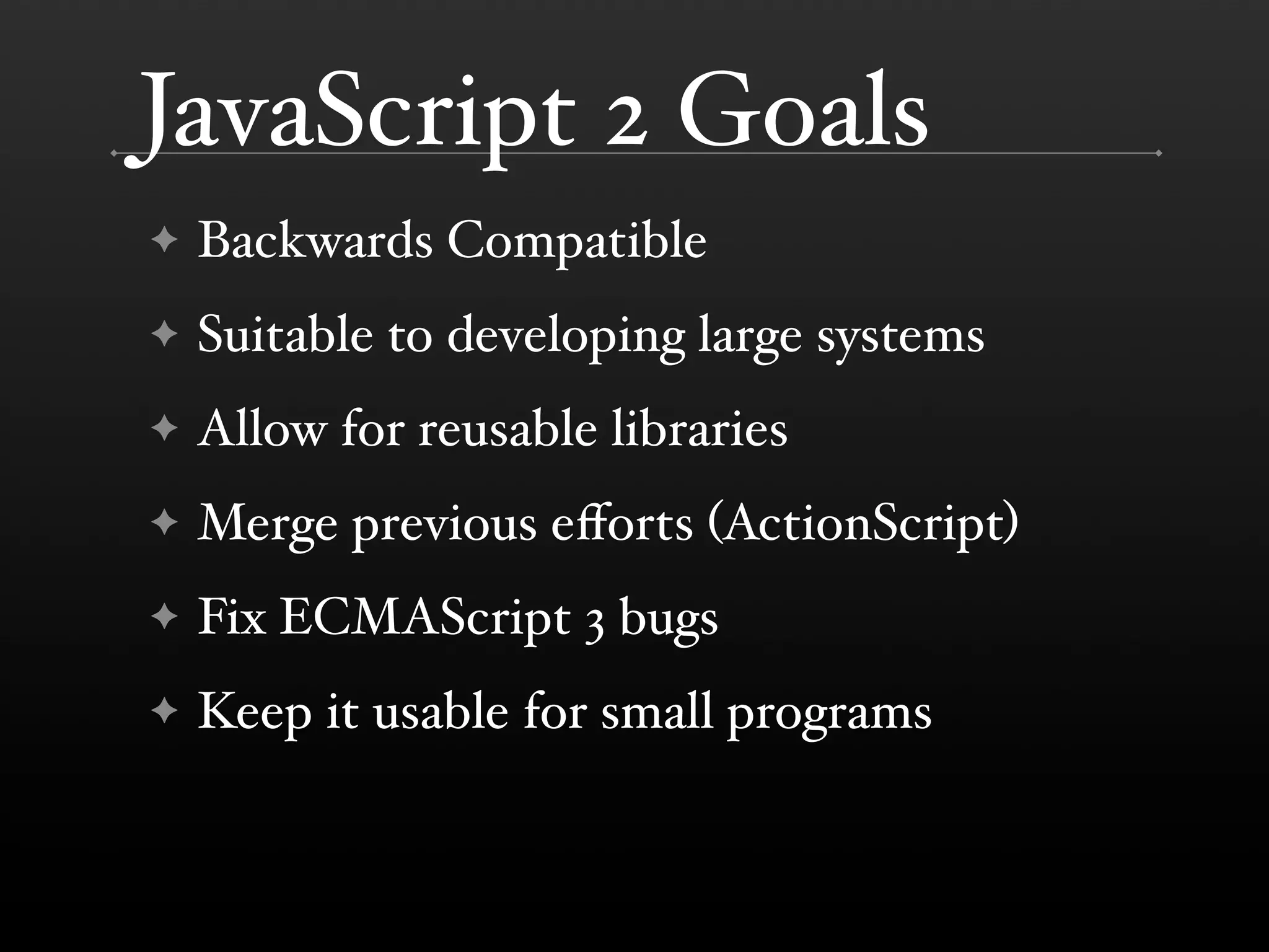 JavaScript 1.5 to 2.0 (TomTom)