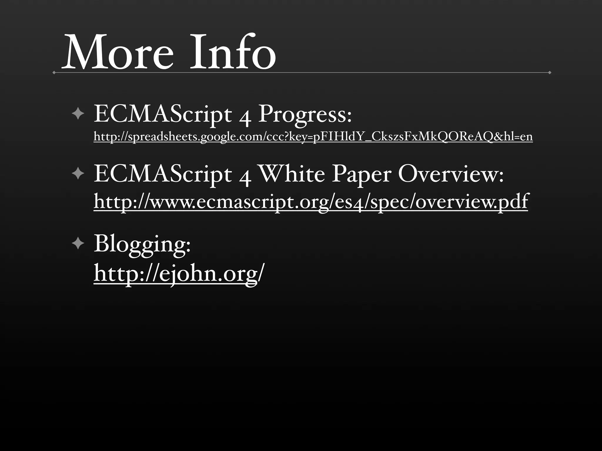 JavaScript 1.5 to 2.0 (TomTom)