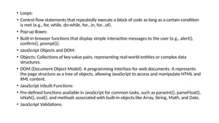 Javascript part 2 in very short document | PPTX