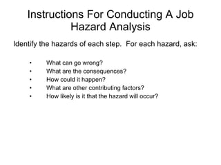 Job Safety Analysis