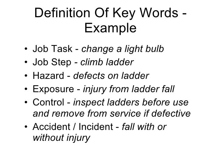job safety analysis examples