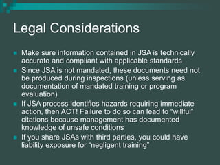 JSA_For_MINERS_Penn_State_9-10.ppt