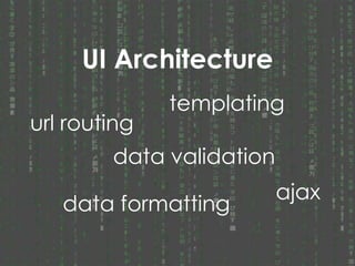 JavaScript Architecture: The Front and the Back of It | PPTX