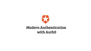 Modern Authentication
with Auth0
 
