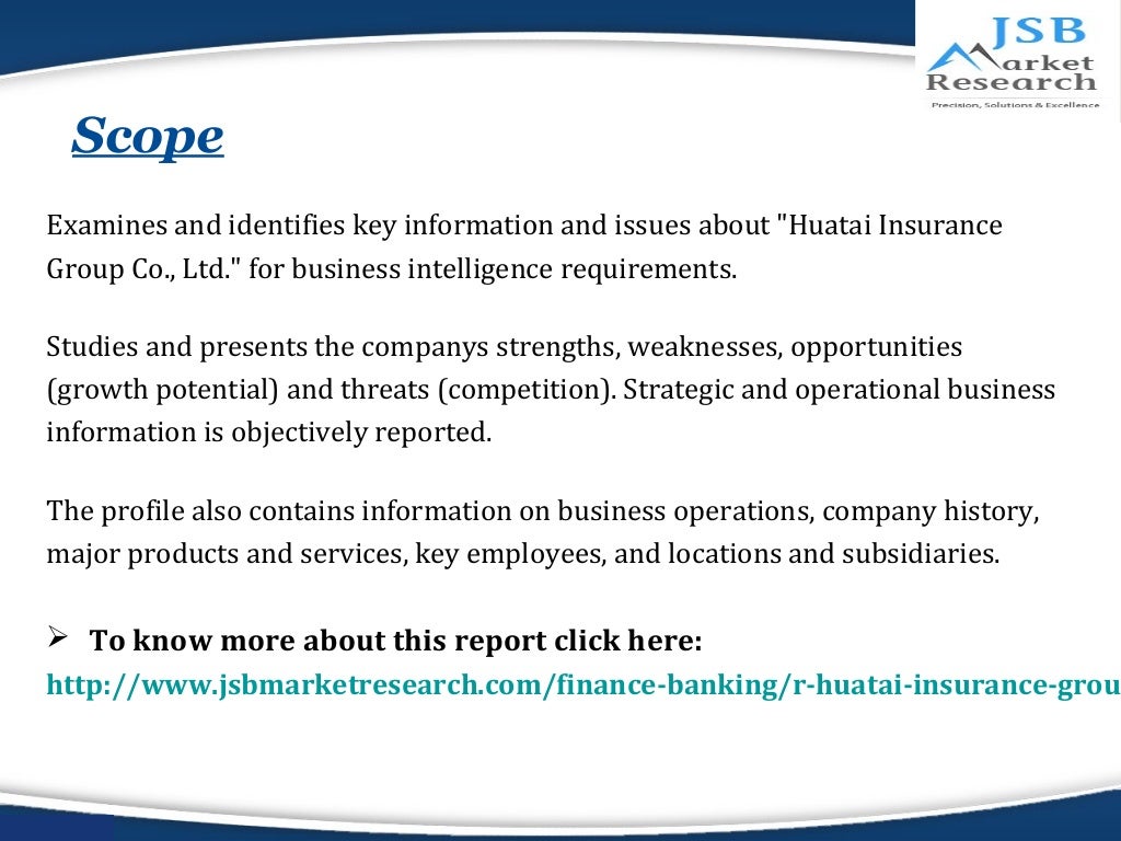 JSB Market Research Huatai Insurance Group Co., Ltd