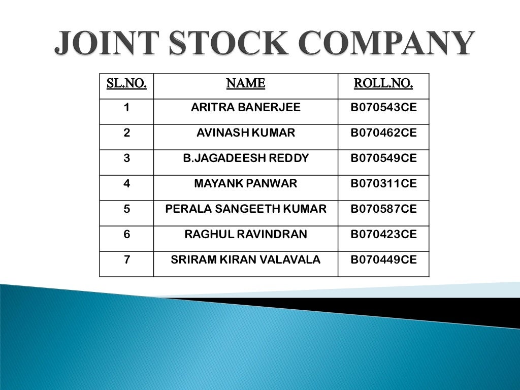 Joint Stock Company