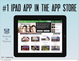 Powered
      by
   Titanium




 출처 : CodeStrong
11년	 11월	 24일	 목요일   33
 