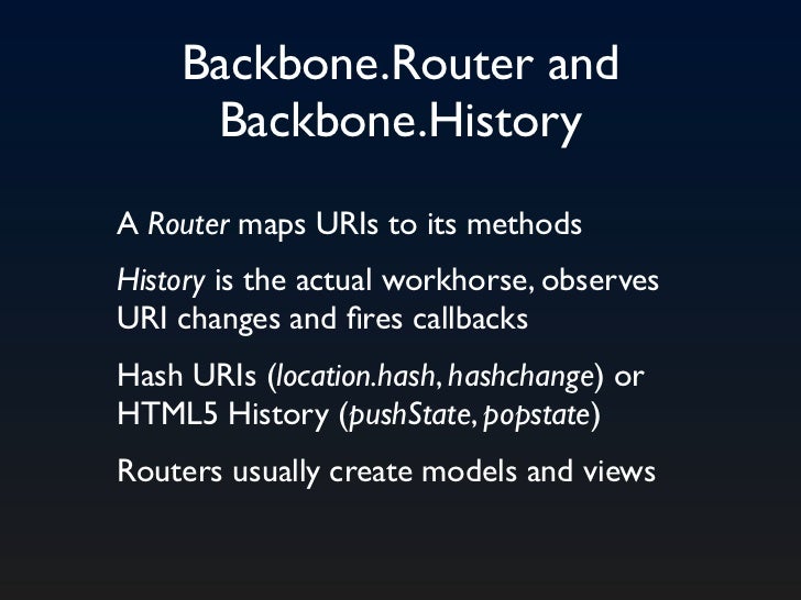 Backbone.js Router Example