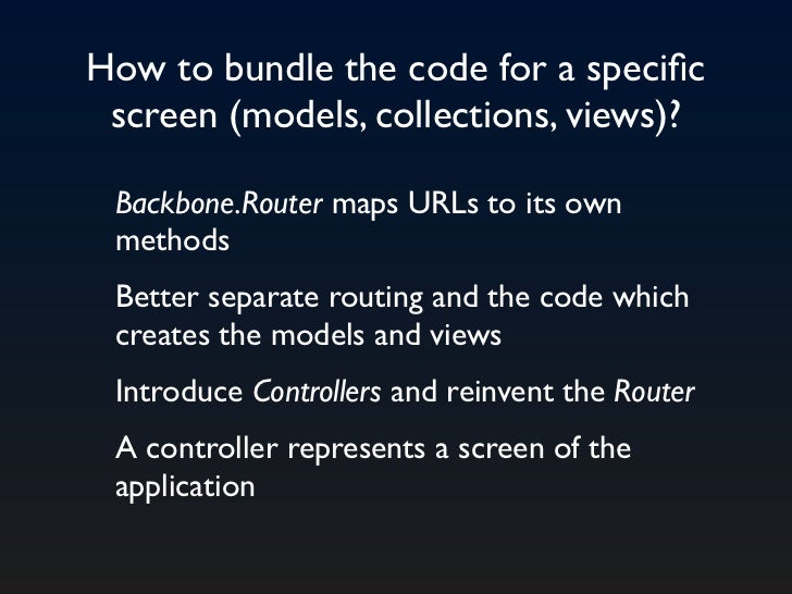 JavaScript Application Architecture with Backbone.js