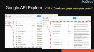 Google API Explore HTTPS://developers.google.com/apis-explorer/
 