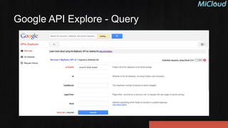 Google API Explore - Query
 