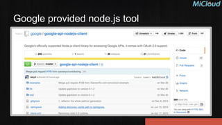Google provided node.js tool
 