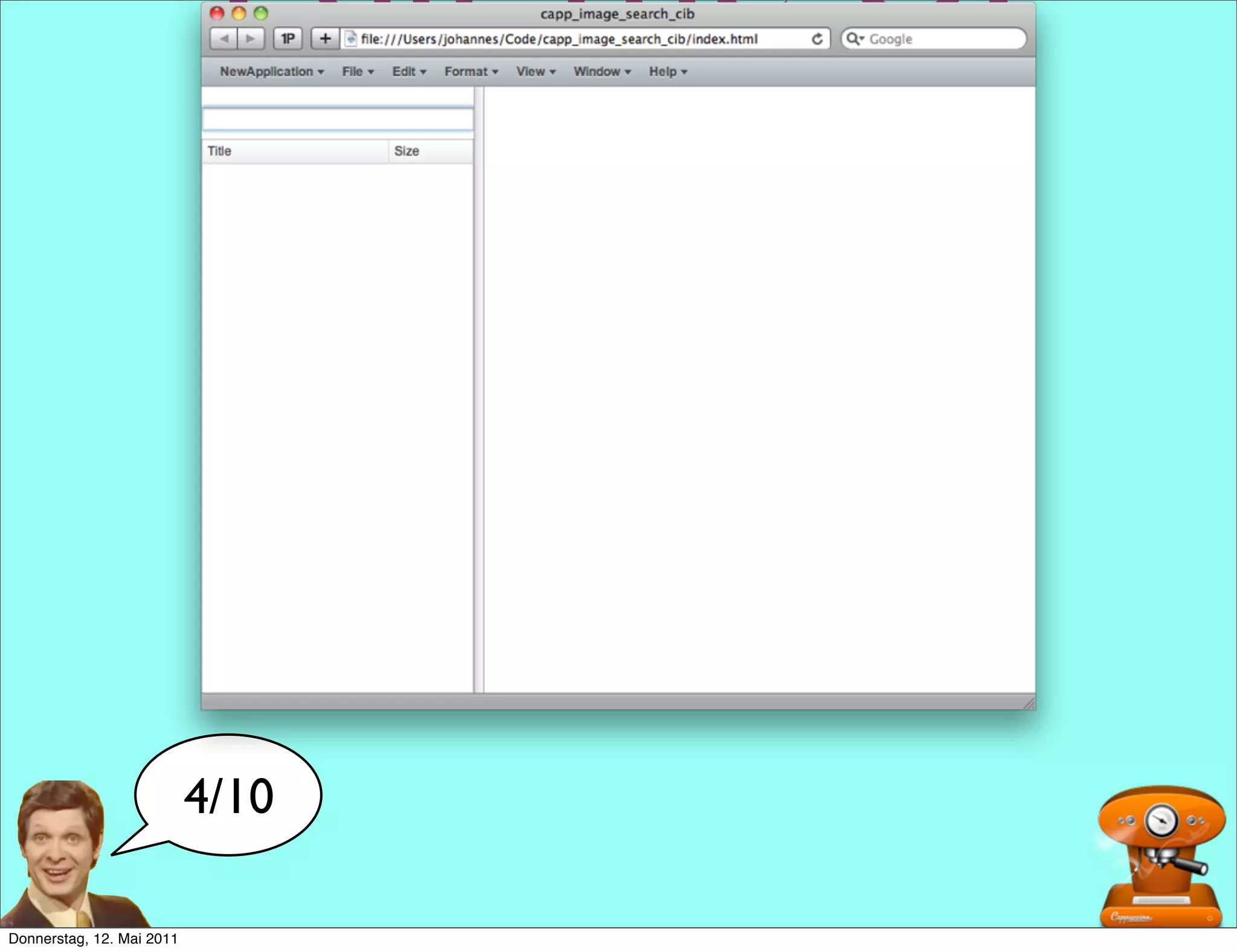Edit the UI



                           4/10

Donnerstag, 12. Mai 2011
 