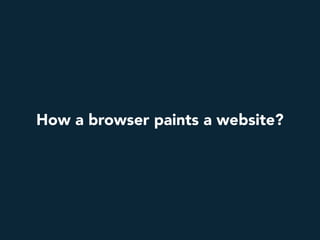 How a browser paints a website?
 