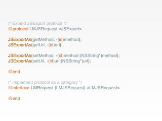 Rambler.iOS #8: Make your app extensible with JavaScriptCore | PDF