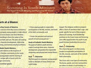 Session Three: Basic Skills for Catholic Scouting 