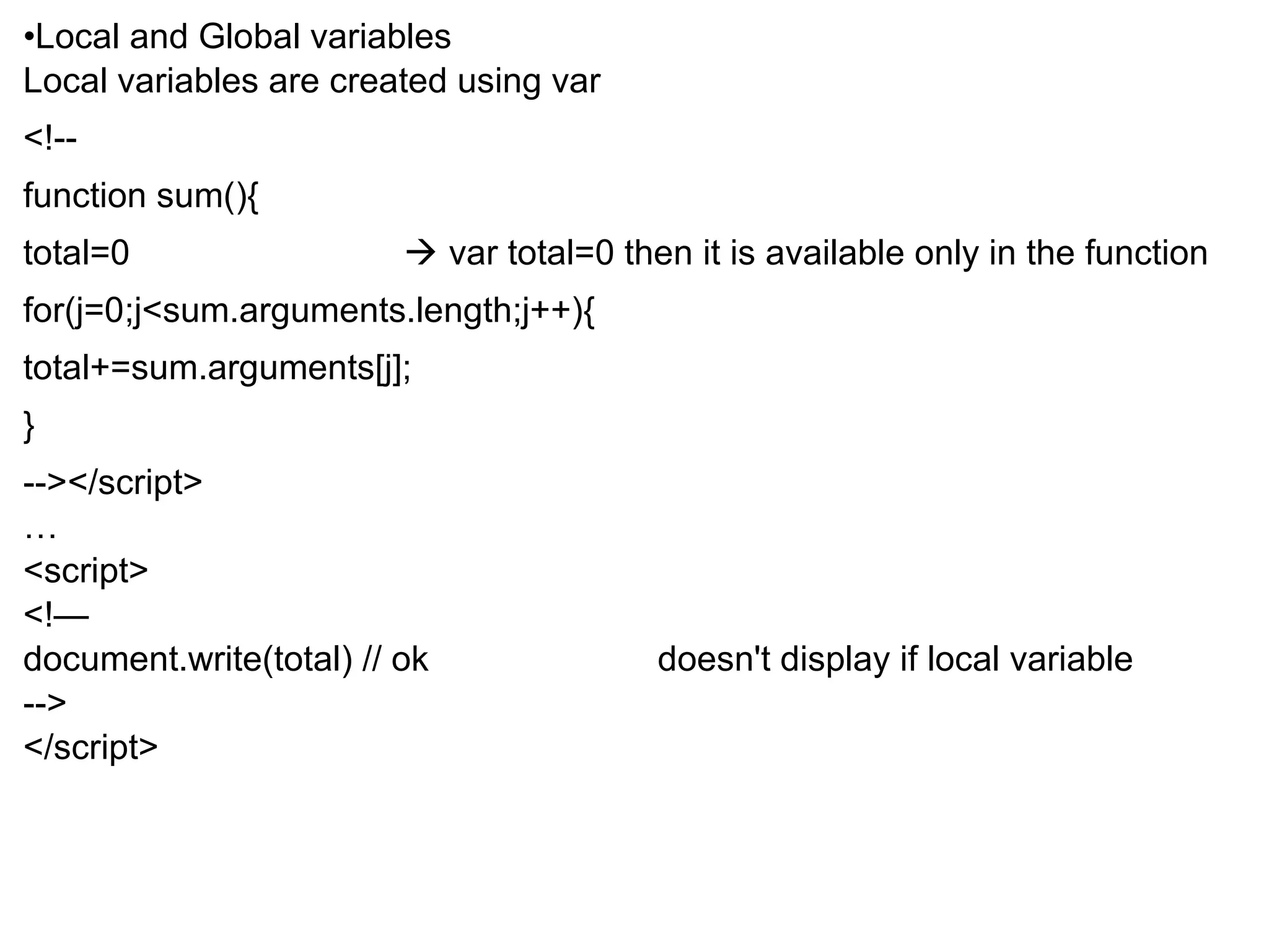 Jscript Fundamentals