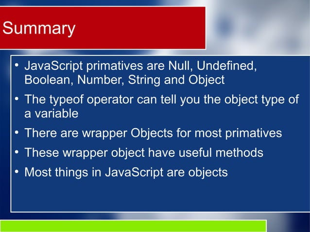 JavaScript Data Types | PPT