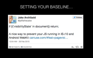 SETTING YOUR BASELINE…
 
