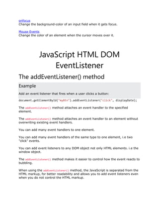 DOM(Document Object Model) in javascript | DOCX